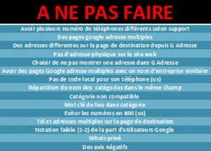 15 actions  négatives  pour un référencement local