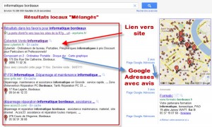 Résultats google locaux mélangés dit "hybrides"