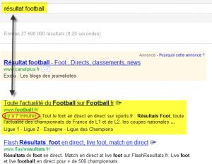 contenu frais chez google