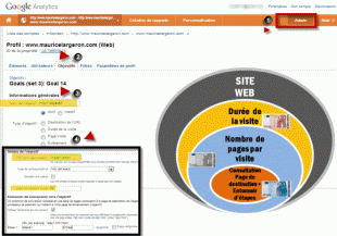 parametrages objectifs dans google