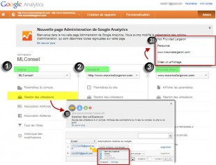 nouvelle adminiistration google analytics