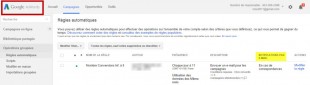 Alertes mail Adwords