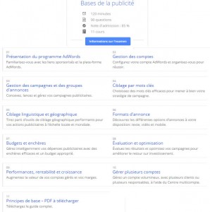 Programme certification adwords