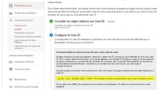 implementation userId dans GA