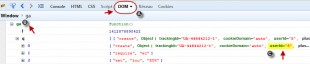 Dans FireFox vue de la variable