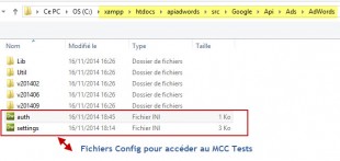 Paramétrer les fichiers config. pour communiquer avec MCC test