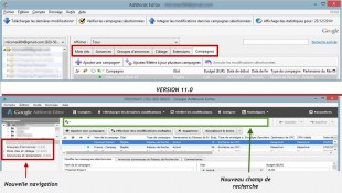 Adwords ancien 10.6 et Nouveau 11.0
