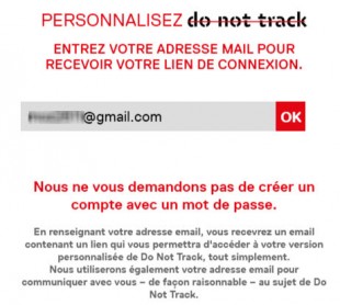 Intéractivité assumée par email de "donotrack"