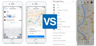 transport messenger et google maps