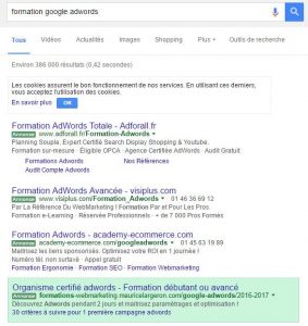 Prévisualisation dans google adwords