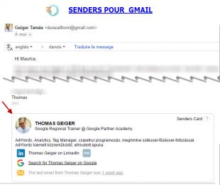 Carte d'identité sociale senders-and-gmail