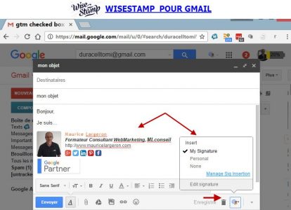 WiseStamp une signature pour chaque envoi