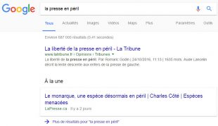 Serp "a la une"