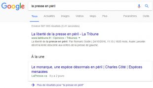 Serp "a la une"