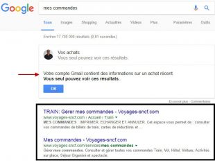 Affichage privé des contenus sur les services google