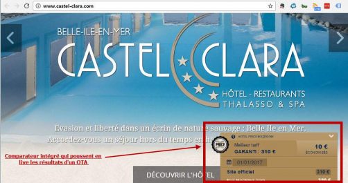 Widget comparatif hotels