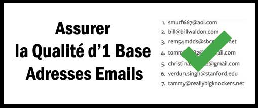 Assurer la qualité d’une base emails