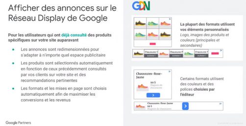 annonces google shopping universel display