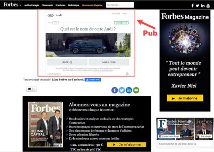 Format publicitaire avec format "Duel"