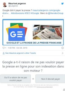 Exemple de format média en plus d'une question posée