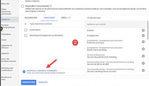 etape 2 construction audiences audiences