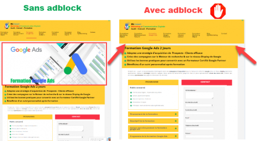 Passer la barrière des Adblocks : Nommage des fichiers visuels de landing pages