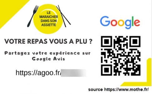 Carte de visite estampillée Google maps