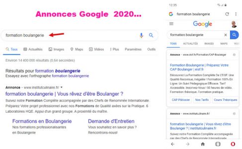 nouvelle serp sur annonces g ads