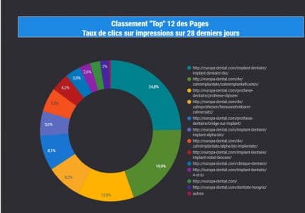 classement top 12 pags search console