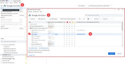 Connecter google ads et editor