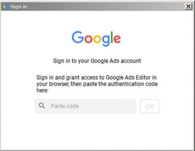 Authentification google ads