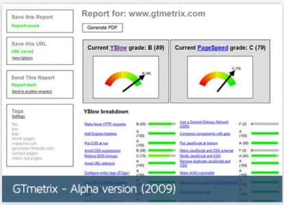 Gt metrix une vieil outil