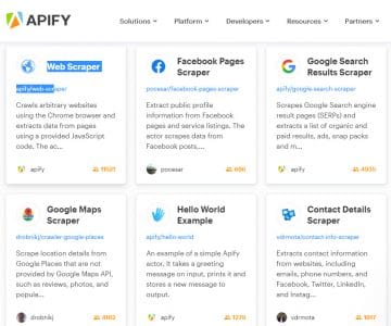 Apify : automatisation de la collecte de données