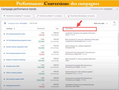 Performances des campagnes conversions et prédictiion