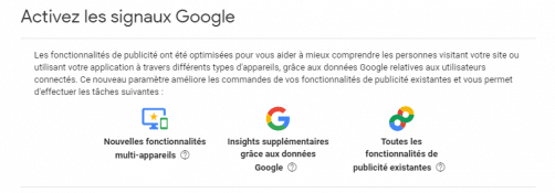 Signaux google analytics