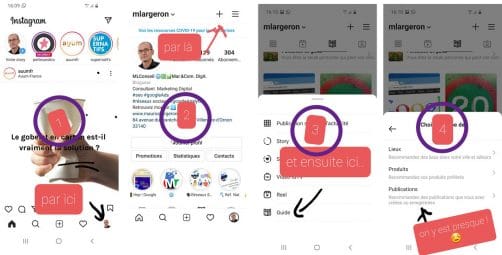 Création guide instagram