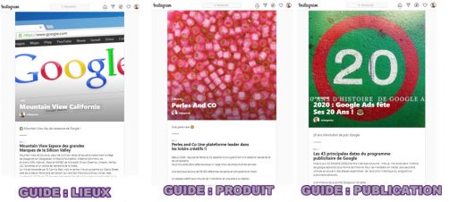 Types de guides Instagram