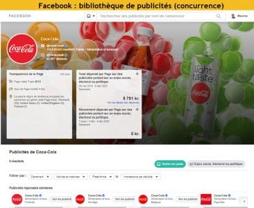 Bibliotheque de publicite facebook