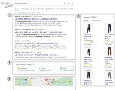 Intention commerciale serp google