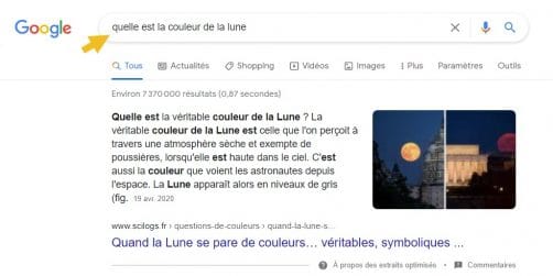 Extrait optimsisés google