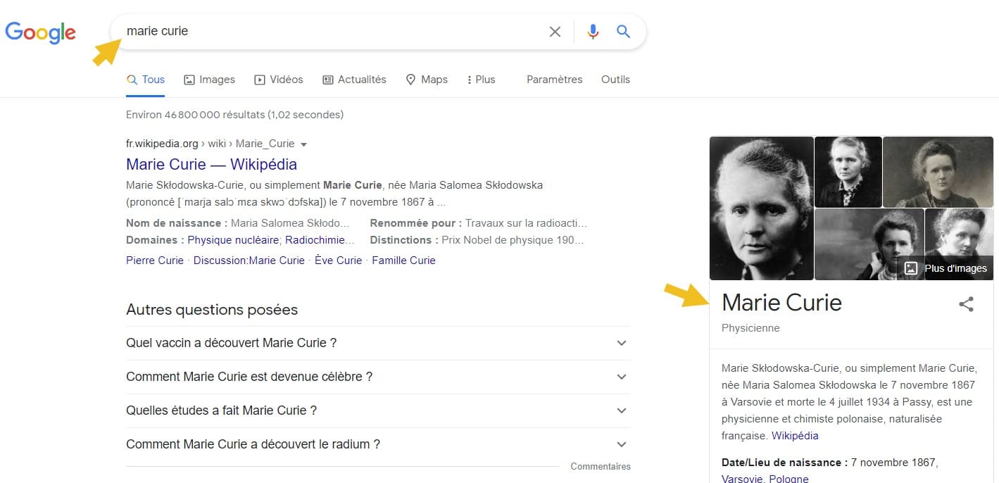 Résultats Google Recherche d'images correspondant à