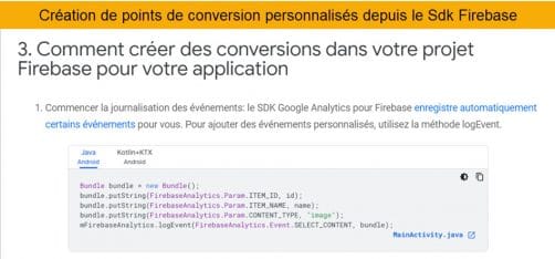 Créer des points de conversions dans google analytics 4