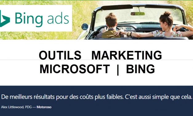 Panorama des Outils Marketing Microsoft/Bing