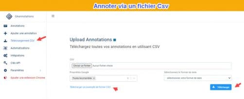 Annoter GA4 via csv