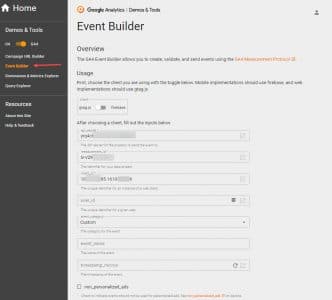 Version récente event builder