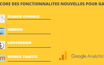 Google analytics 4  : search console et 3 nouveaux indicateurs : rebond, conversion, utm