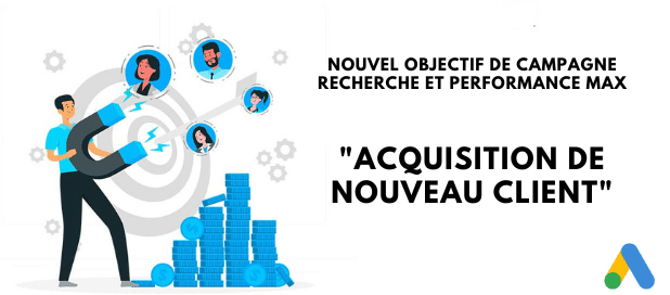 Nouvel Objectif de Campagne Google Ads Acquisition de nouveaux Clients