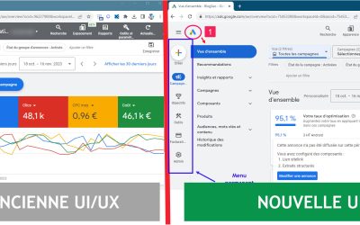 Navigation dans la nouvelle interface Google ads